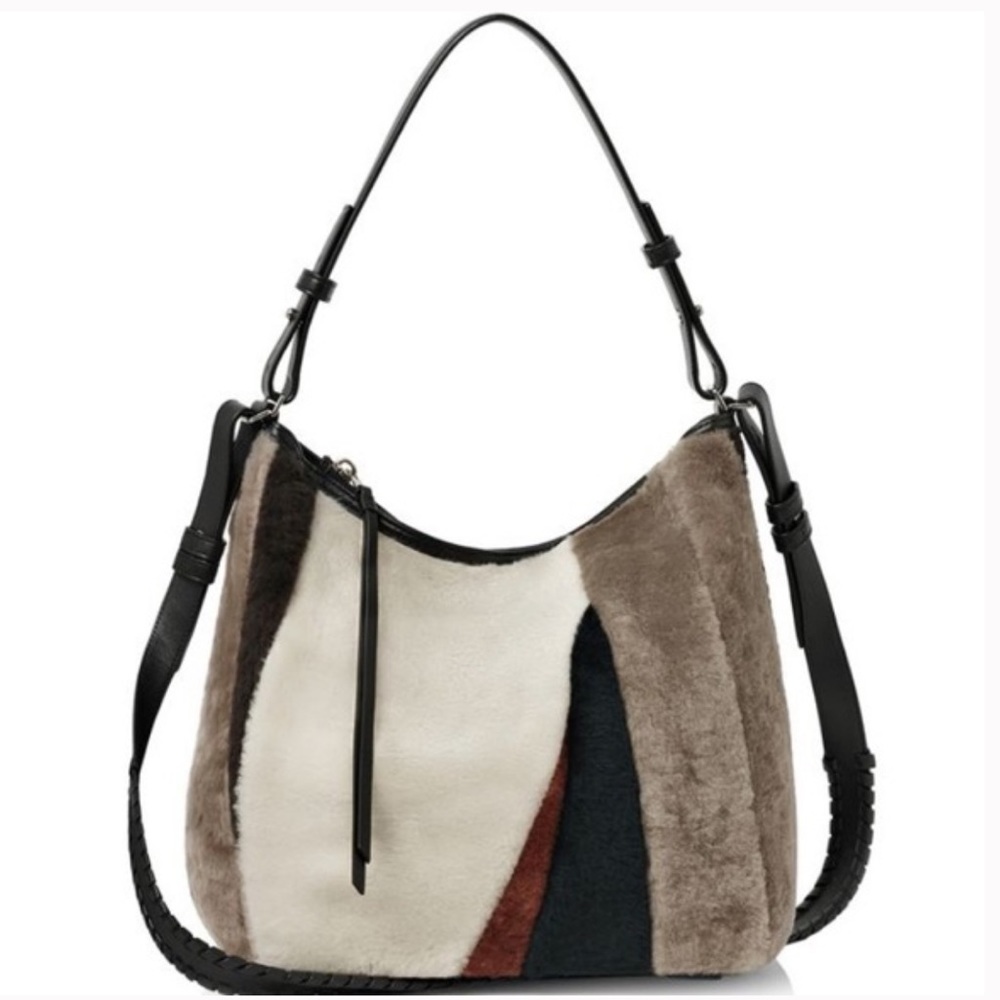 ALL SAINTS KITA SHEARLING CROSSBODY BAG